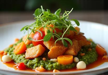 Artistic photograph of a healthy dish